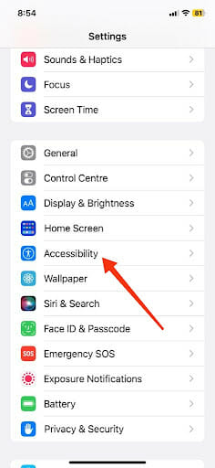 Accessibility Settings Apple