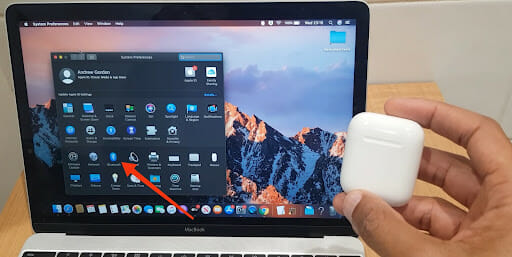 Turn Bluetooth on AirPods to MacBook