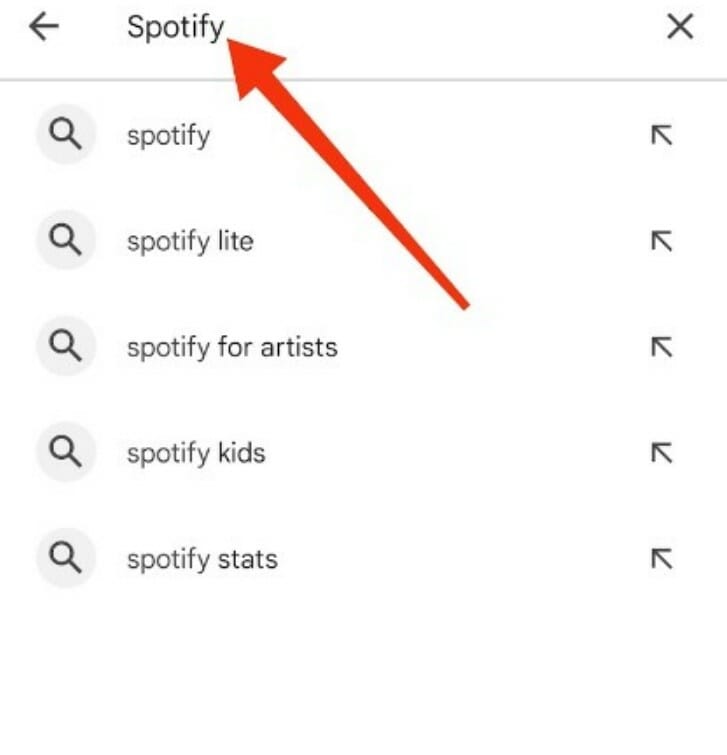 Search for Spotify