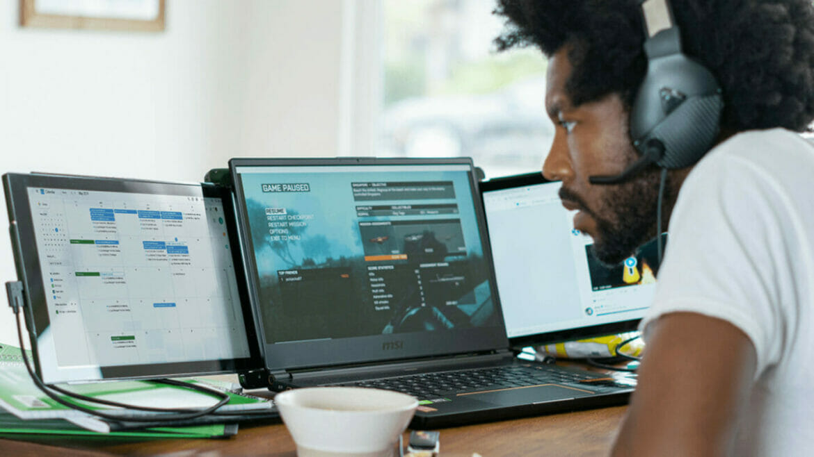 The Impact of a Triple Monitor Laptop Setup on Data Science Projects